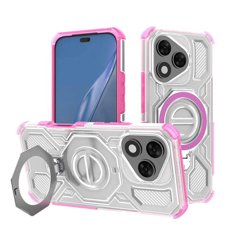 Husa Honor 400 Lite Techsuit Carbon Shield PRO, roz
