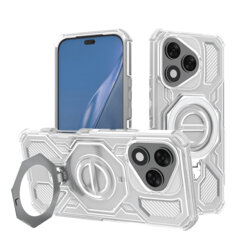 Husa Honor 400 Lite Techsuit Carbon Shield PRO, alb