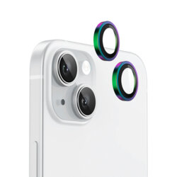 Folie iPhone 15 Plus Blueo Original Metal Frame Lens Protector, colorat