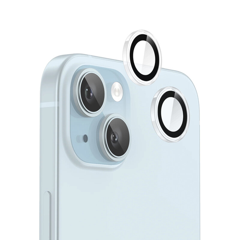 Folie iPhone 15 Plus Blueo Original Metal Frame Lens Protector, clear