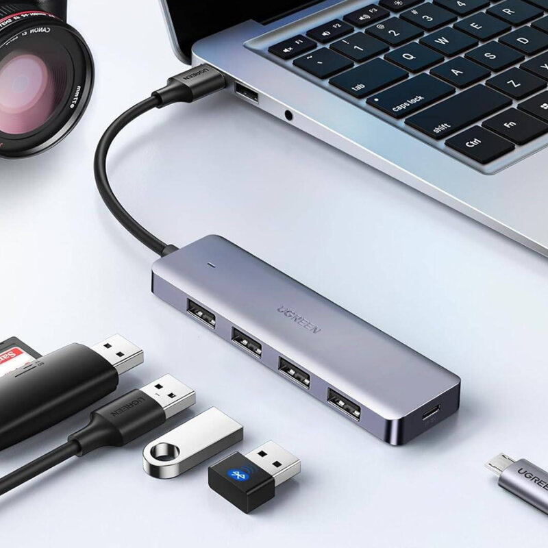 HUB 5in1 USB, Micro-USB Ugreen, Plug & Play, 5Gbps, 0.15m, 50985