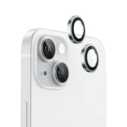 Folie iPhone 15 Plus Blueo Original Metal Frame Lens Protector, verde
