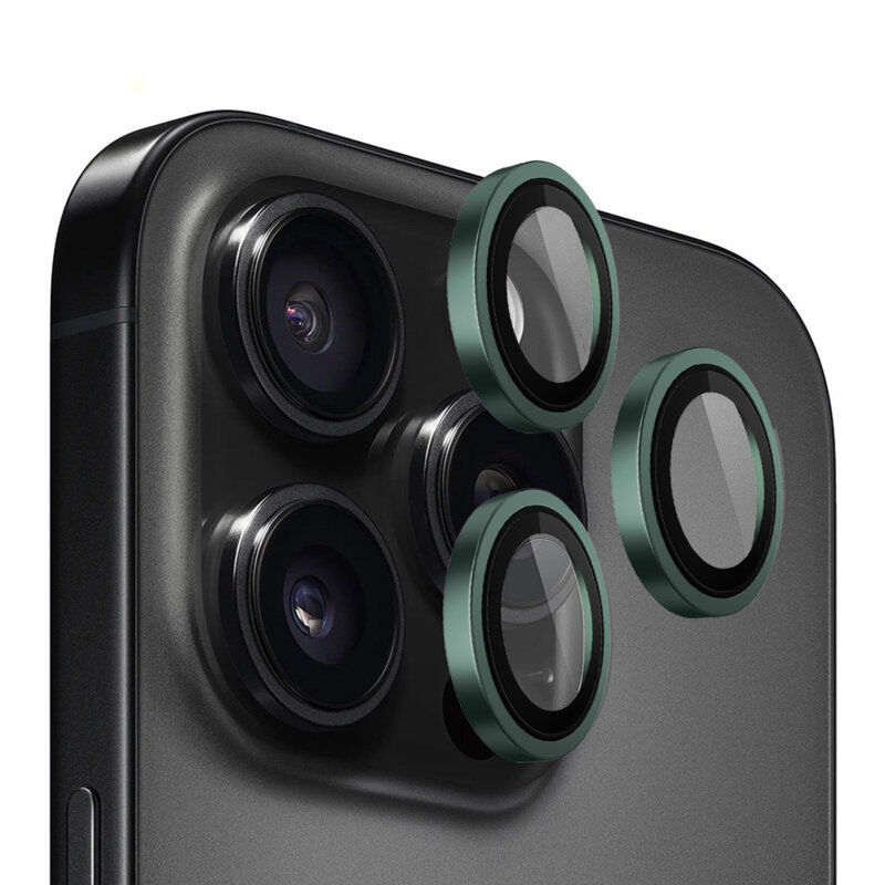 Folie iPhone 13 Pro Max Blueo Original Metal Frame Lens Protector, verde
