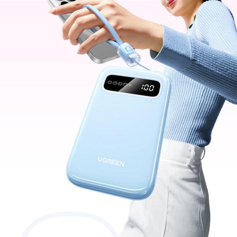 Baterie externa telefon 10000mAh Ugreen, 20W, 45423, bleu
