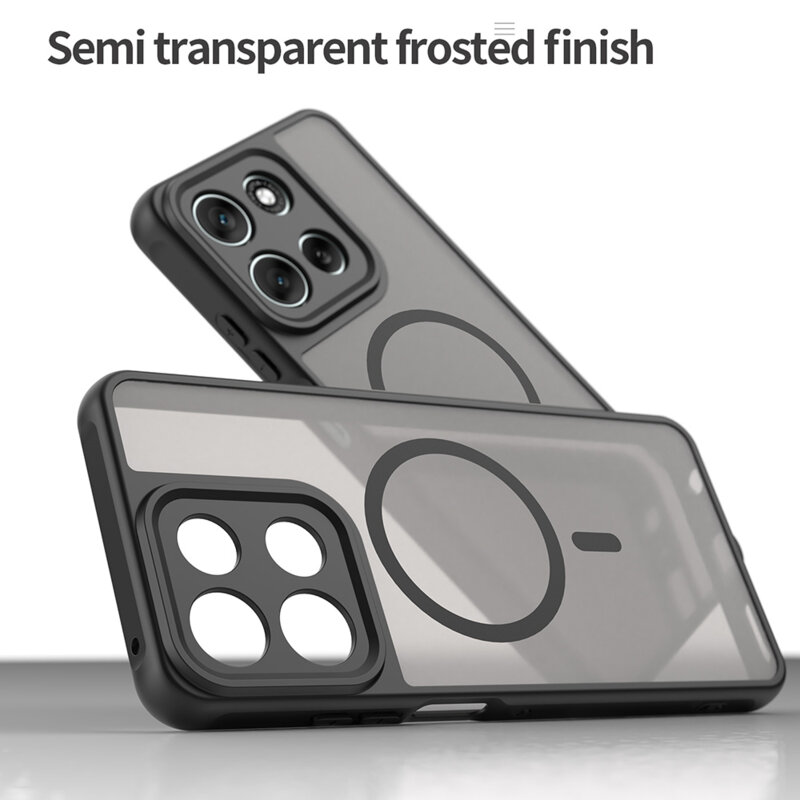 Husa Motorola Moto G56 Techsuit HaloFrost II MagSafe, negru