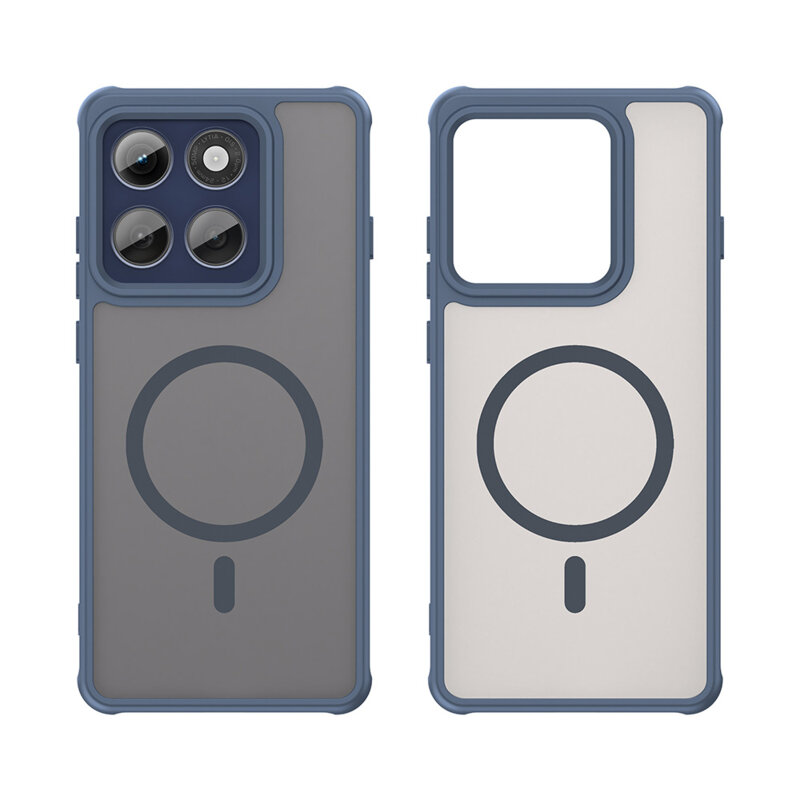 Husa Motorola Edge 60 Pro Techsuit HaloFrost II MagSafe, bleumarin