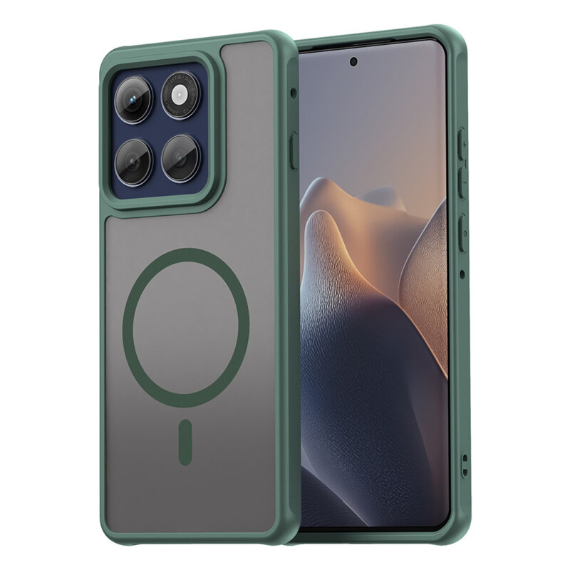 Husa Motorola Edge 60 Pro Techsuit HaloFrost II MagSafe, verde