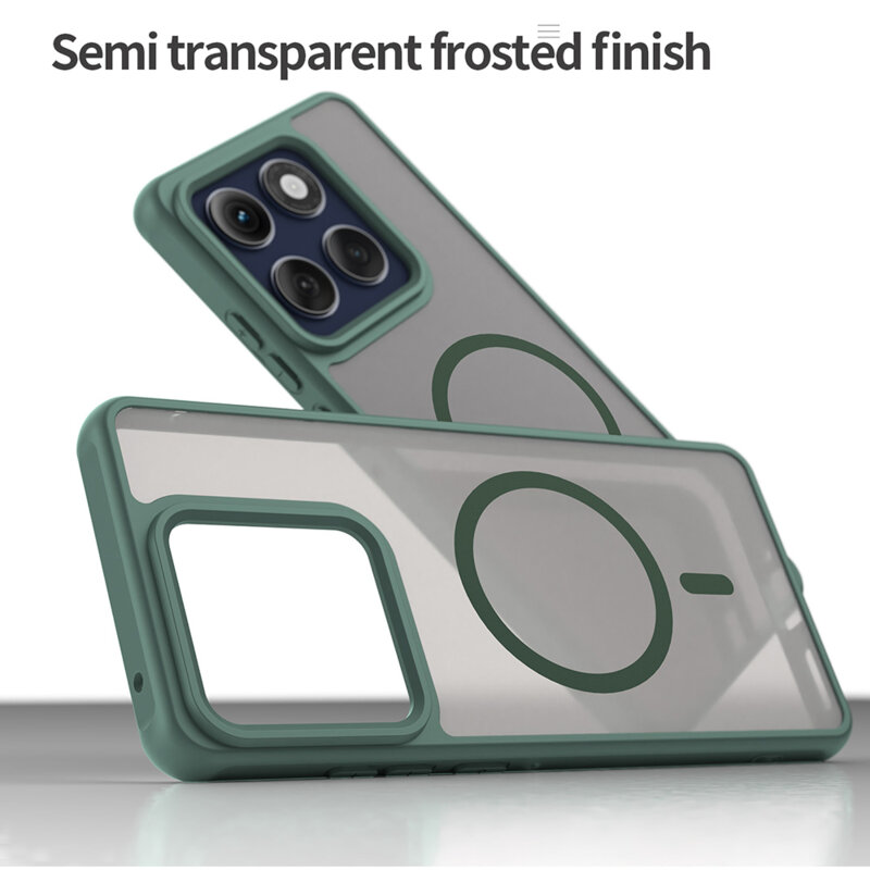 Husa Motorola Edge 60 Pro Techsuit HaloFrost II MagSafe, verde