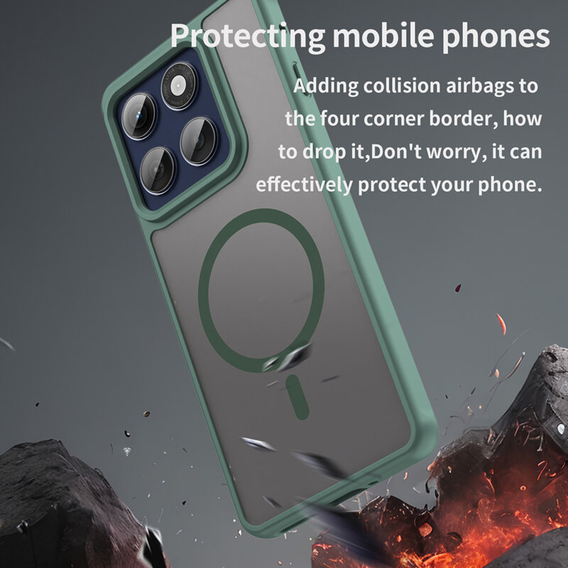 Husa Motorola Edge 60 Pro Techsuit HaloFrost II MagSafe, verde