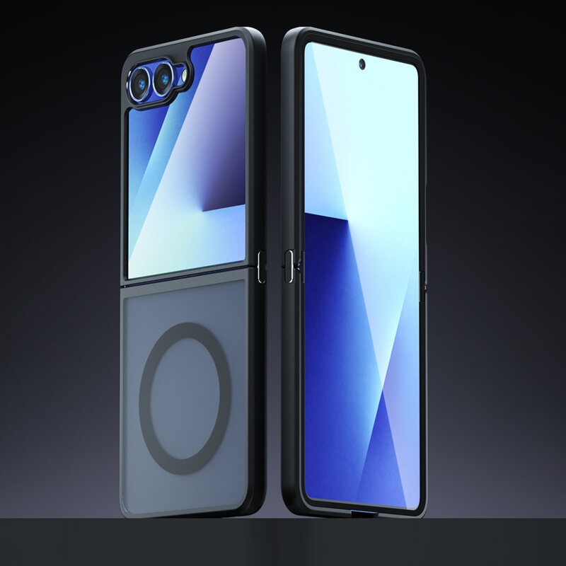 Husa Samsung Galaxy Z Flip7 Techsuit PureFrost MagSafe, negru frost