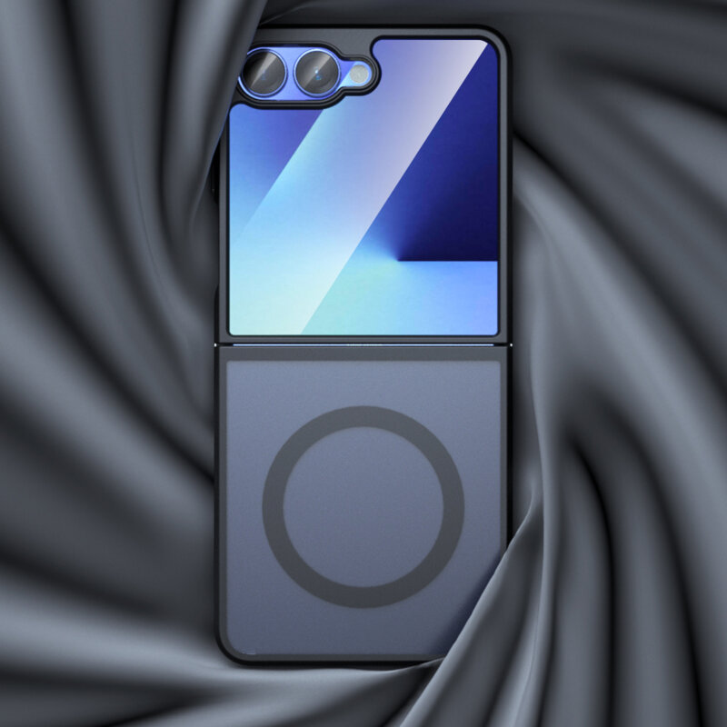 Husa Samsung Galaxy Z Flip7 Techsuit PureFrost MagSafe, negru frost