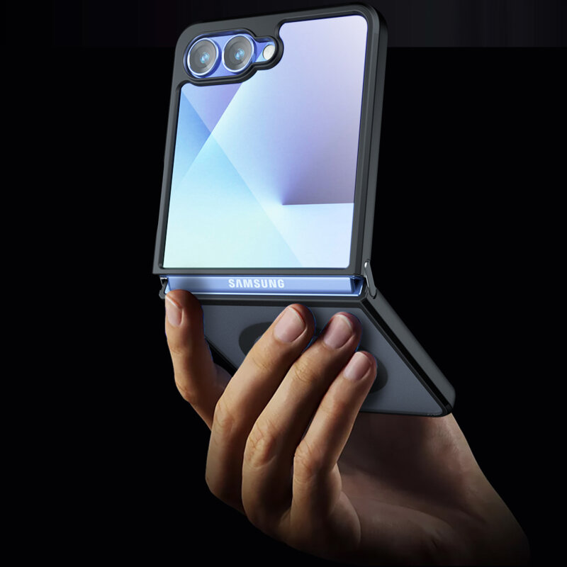 Husa Samsung Galaxy Z Flip7 Techsuit PureFrost MagSafe, negru frost