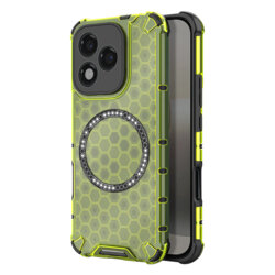Husa transparenta Honor 400 Lite Techsuit HoneyComb Shield MagSafe, verde