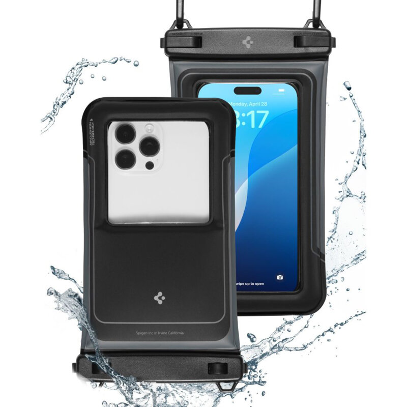 [Pachet 2x] Husa impermeabila telefon IPX8 Spigen A611P, negru