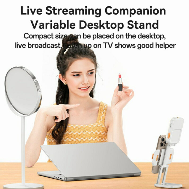 Suport de telefon pentru birou cu lumina LED Yesido DH10, alb