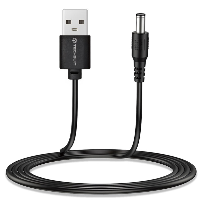 [Kit incarcare] Cablu + 10 adaptoare USB la DC Techsuit ChargeNest AC21, negru