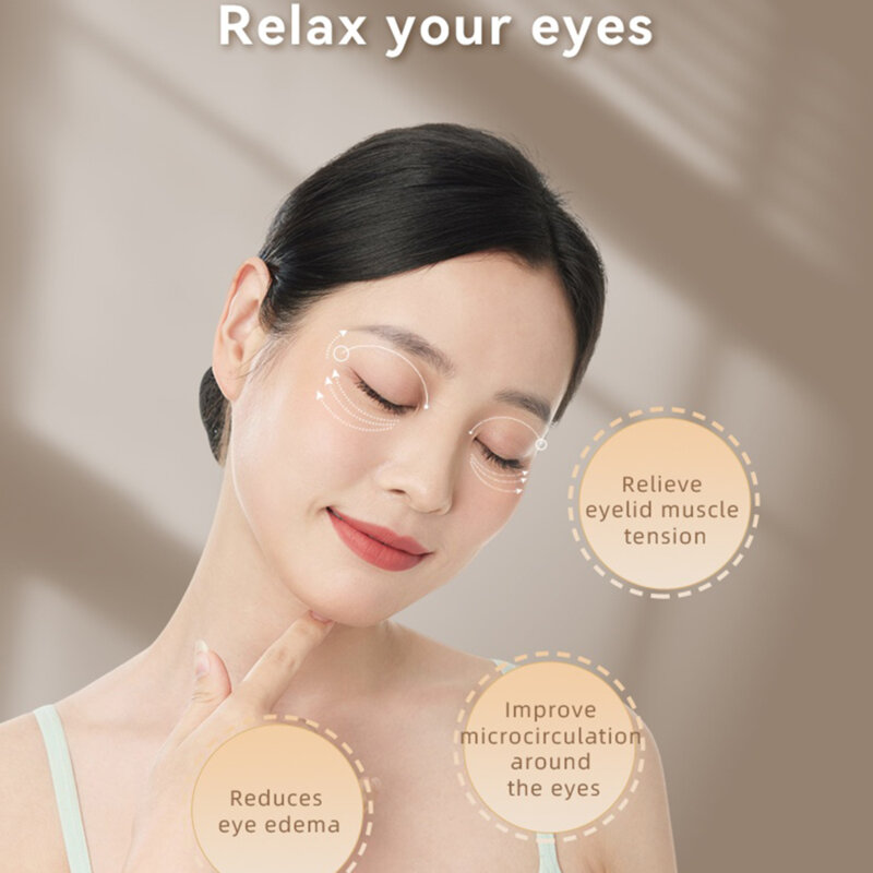 Aparat masaj pentru ochi cu compresie termica Yesido MG03, alb