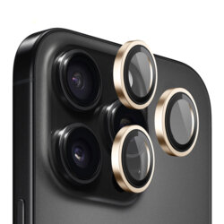 Folie iPhone 13 Pro Blueo Original Metal Frame Lens Protector, auriu