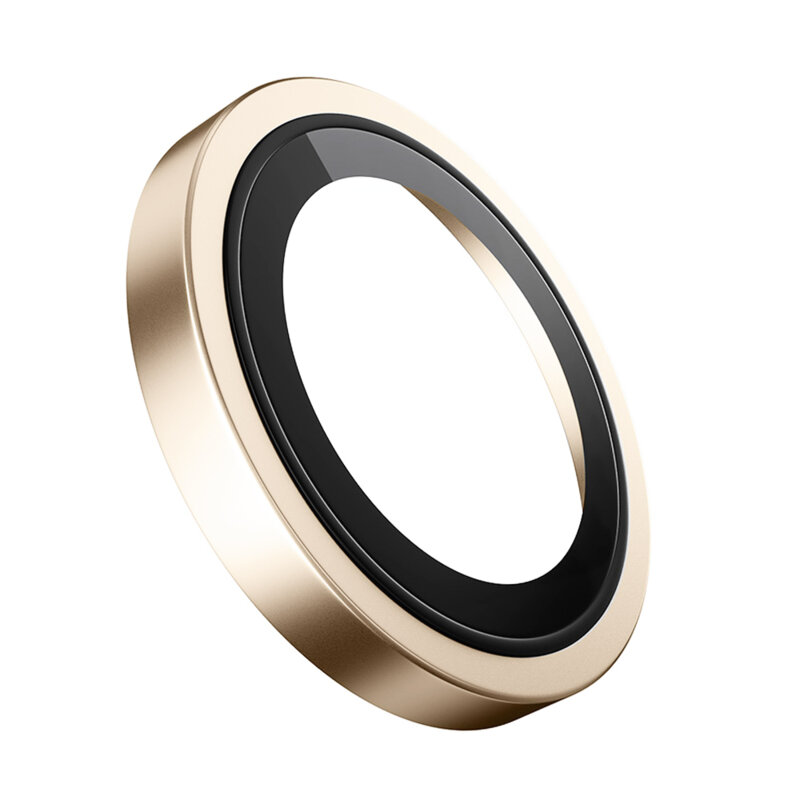 Folie iPhone 13 Pro Blueo Original Metal Frame Lens Protector, auriu