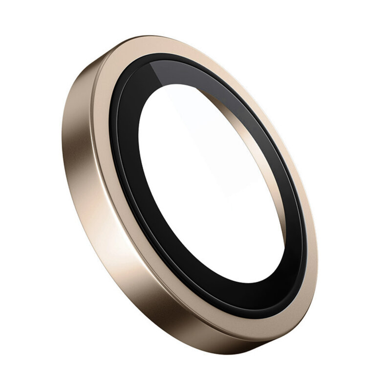 Folie iPhone 16 Pro Blueo Original Metal Frame Lens Protector, Golden Titanium