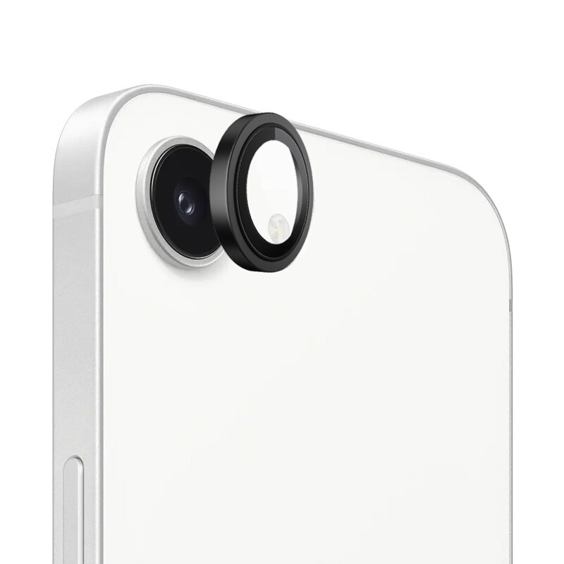Folie iPhone 16e Blueo Original Metal Frame Lens Protector, negru
