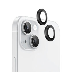Folie iPhone 15 Plus Blueo Original Metal Frame Lens Protector, negru