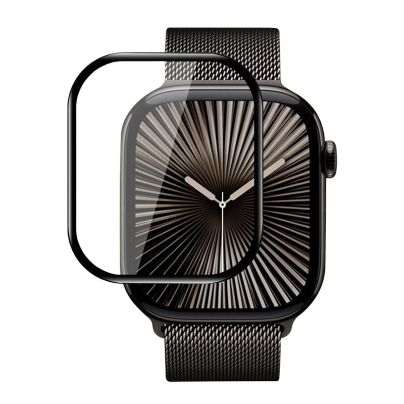 Folie Apple Watch 10 42mm cu aplicator Blueo High Molecule, negru
