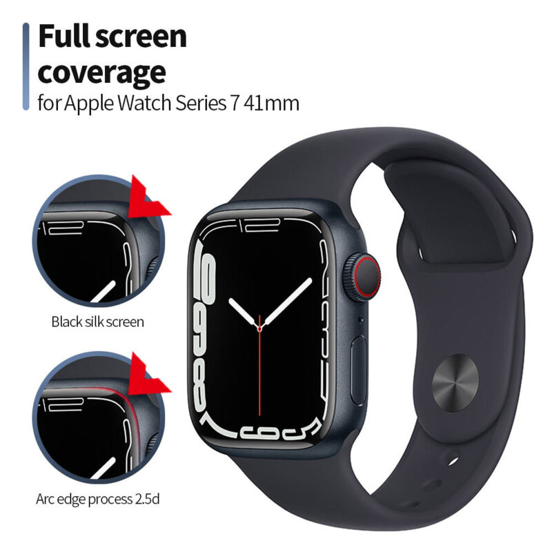 Folie Apple Watch 8 45mm cu aplicator Blueo High Molecule, negru