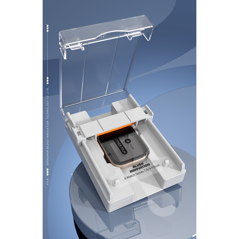 Folie Apple Watch 4 44mm cu aplicator Blueo High Molecule, negru