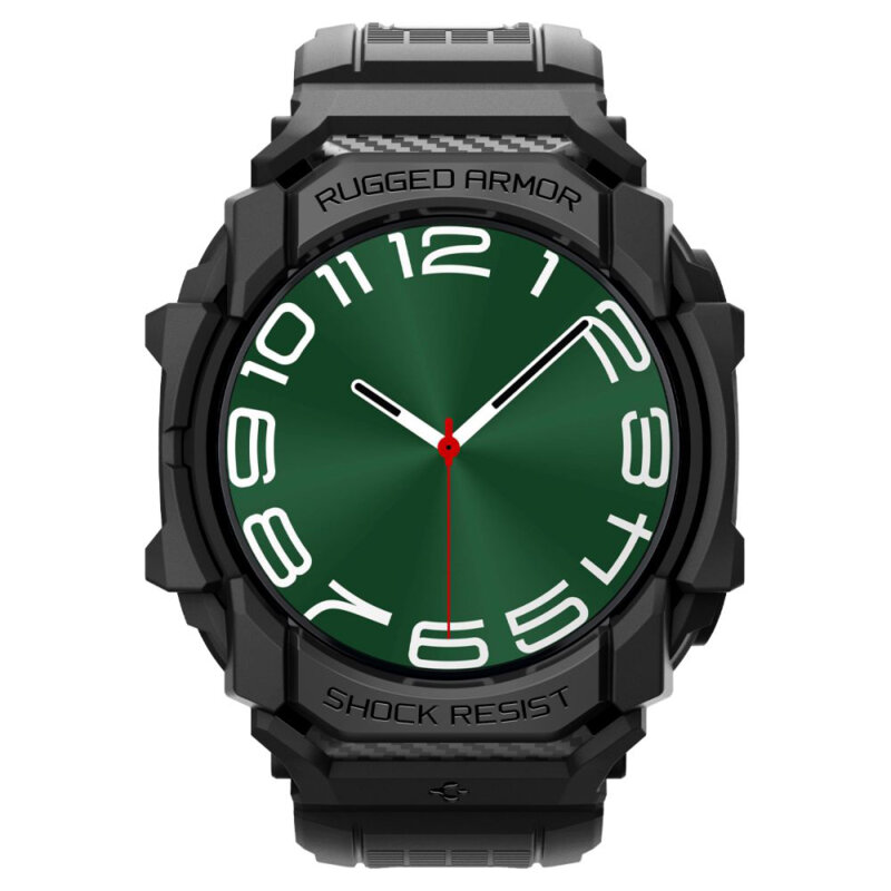 [Pachet husa + curea] Samsung Galaxy Watch Ultra 2 Spigen Rugged Armor Pro, negru