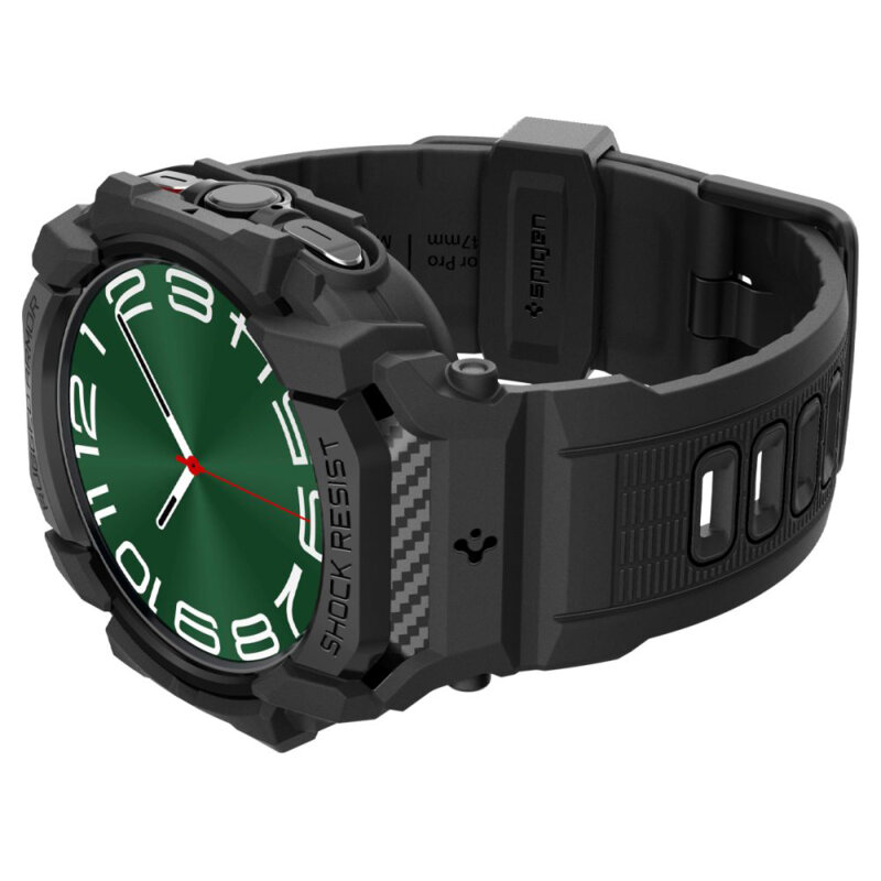 [Pachet husa + curea] Samsung Galaxy Watch Ultra 2 Spigen Rugged Armor Pro, negru