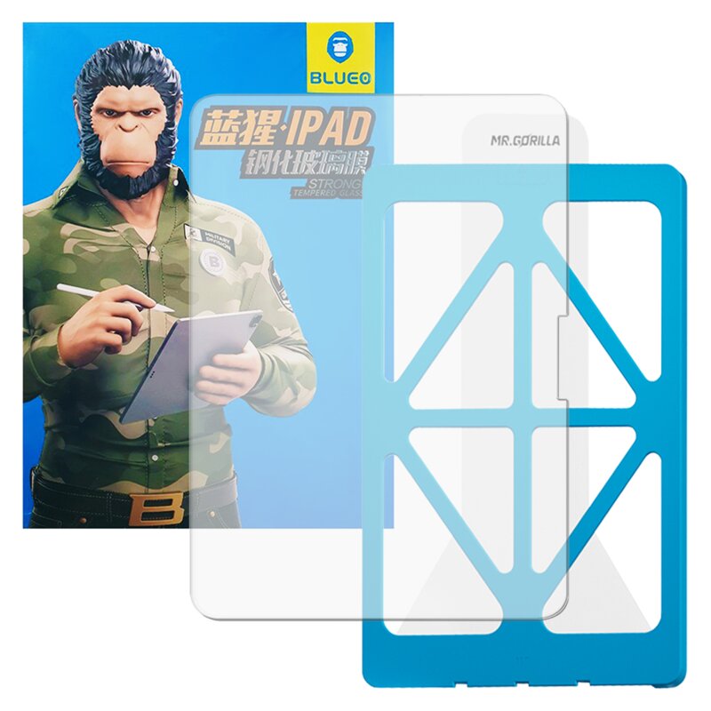 Folie iPad 10 (2022) 10.9 cu aplicator Blueo HD Tempered Glass transparenta