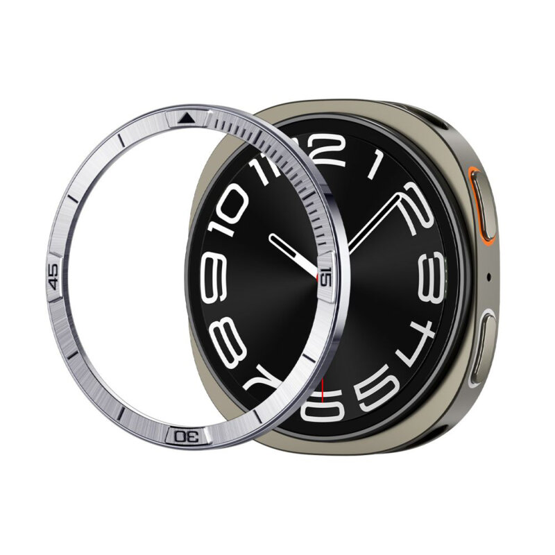 Rama protectie, bezel Samsung Galaxy Watch8 44mm Spigen, argintiu