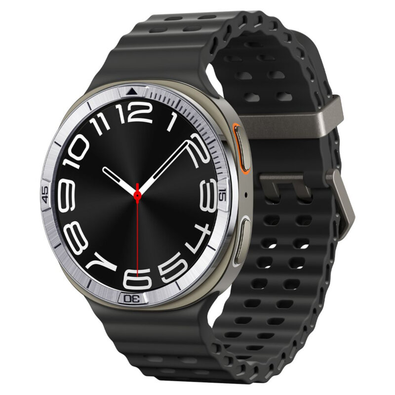 Rama protectie, bezel Samsung Galaxy Watch8 44mm Spigen, argintiu