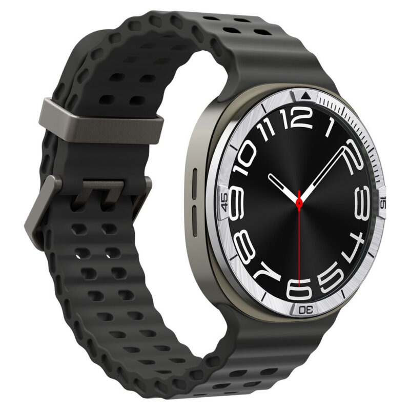 Rama protectie, bezel Samsung Galaxy Watch8 44mm Spigen, argintiu