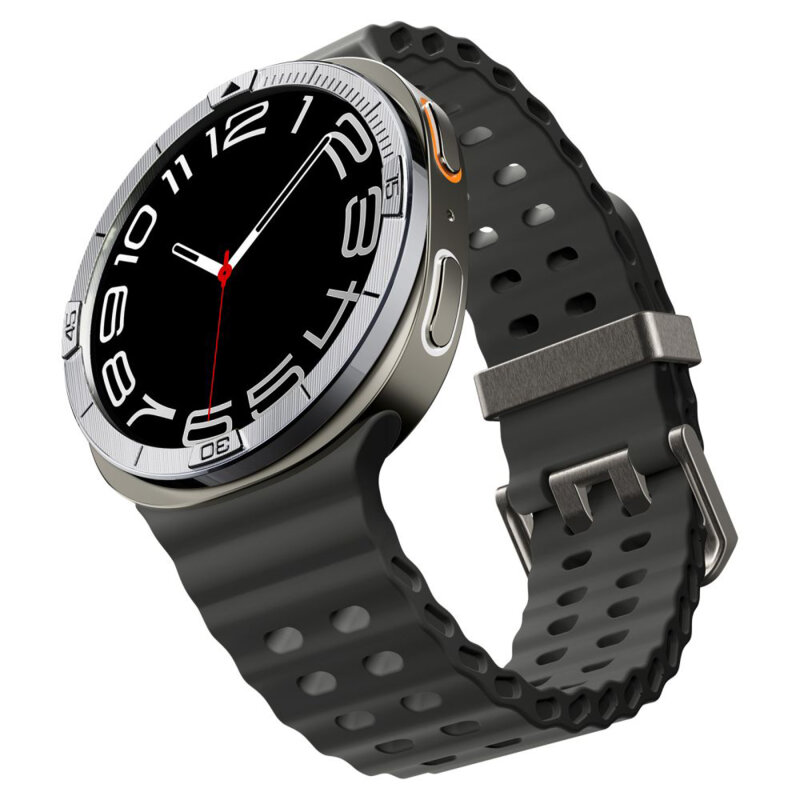 Rama protectie, bezel Samsung Galaxy Watch8 44mm Spigen, argintiu