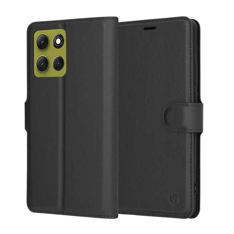 Husa Motorola Moto G86 Techsuit Leather Folio, negru