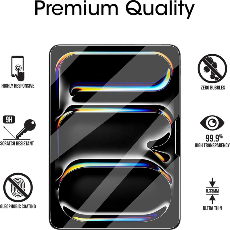 Folie iPad 2017 9.7 A1822/A1823 Blueo HD Tempered Glass transparenta