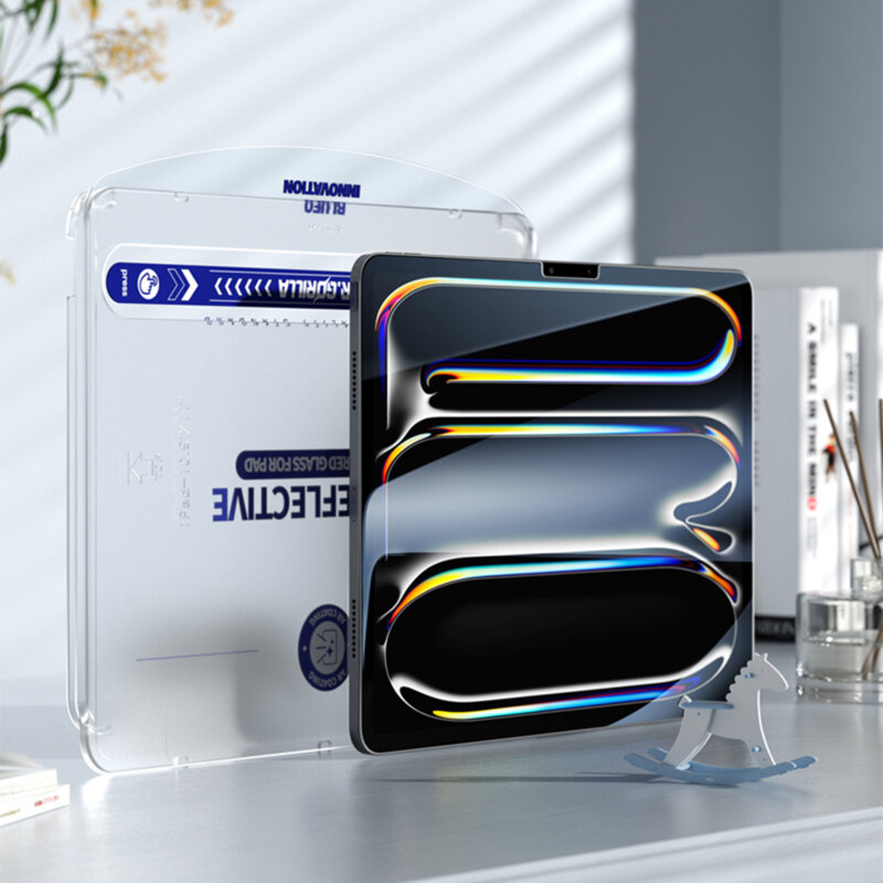 Folie iPad Pro 2018 11.0 A1980/A1979 cu aplicator Blueo Anti-Reflective HD Glass, transparenta