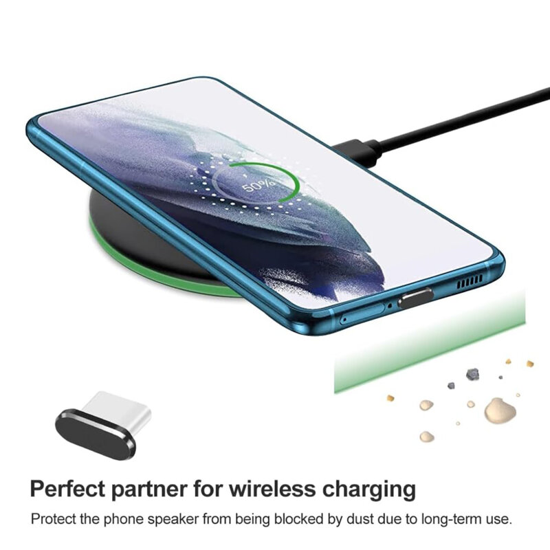 [Pachet 4x] Dop anti-praf pentru port Type-C Techsuit AD1, negru