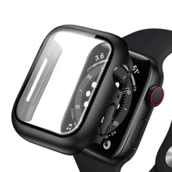 [Pachet 360°] Husa + folie Apple Watch 7 45mm ANANK Screen Guard, negru