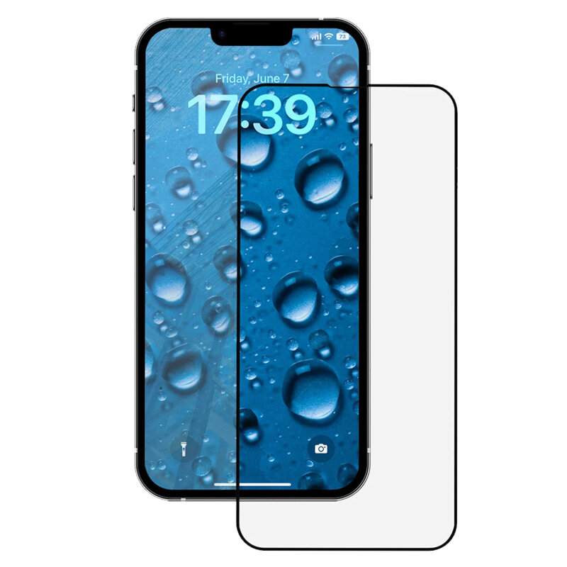 Folie sticla iPhone 14 ANANK 2.5D Reinforced Edge Screen Protector, negru