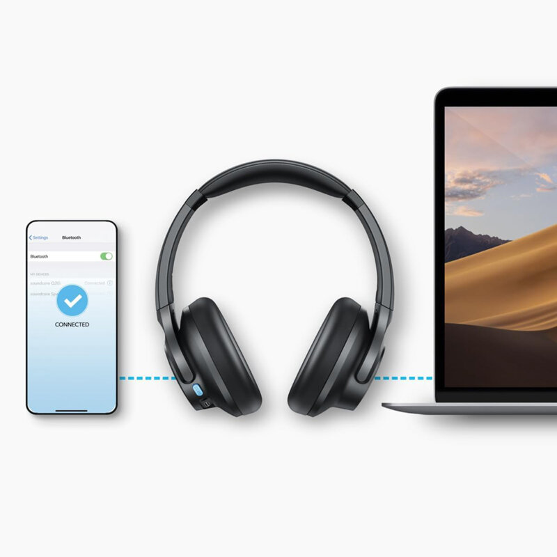 Casti wireless Bluetooth Hi-Res Anker SoundCore Q11i, negru