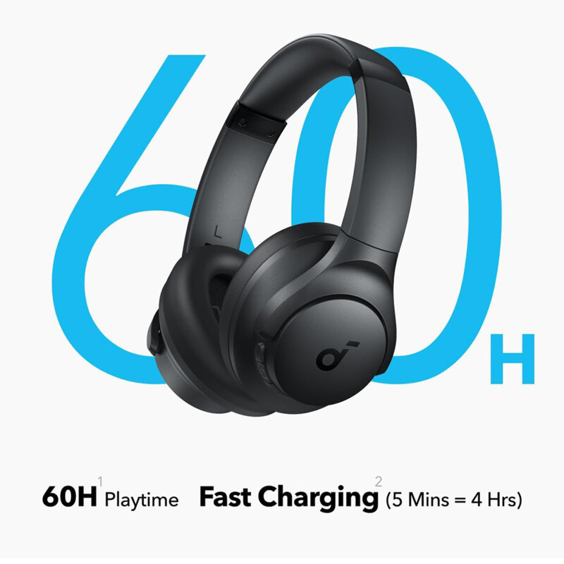 Casti wireless Bluetooth Hi-Res Anker SoundCore Q11i, negru