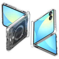 Husa Samsung Galaxy Z Flip7 Spigen Ultra Hybrid Pro MagSafe, negru/transparenta