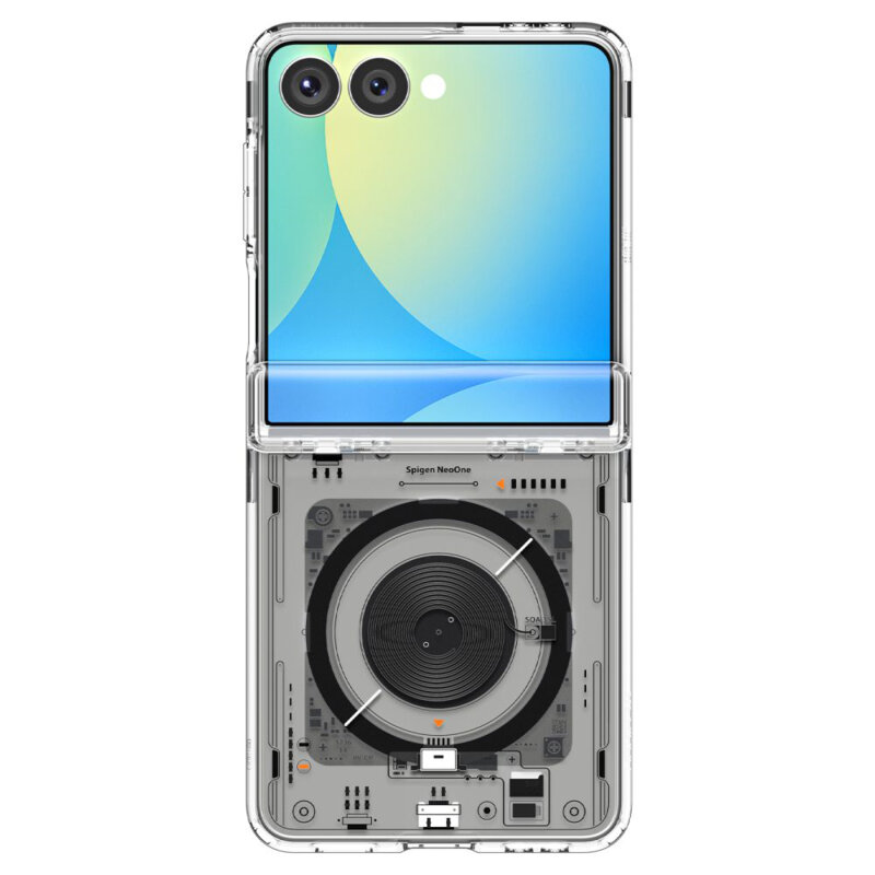 Husa Samsung Galaxy Z Flip7 Spigen Ultra Hybrid Pro MagSafe, negru/transparenta