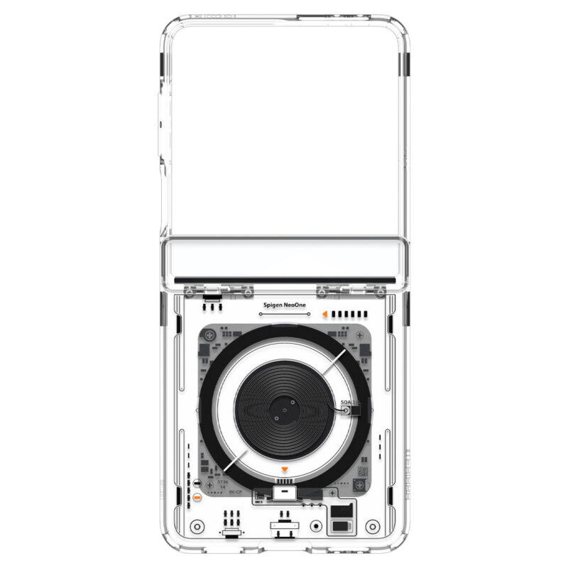Husa Samsung Galaxy Z Flip7 Spigen Ultra Hybrid Pro MagSafe, negru/transparenta