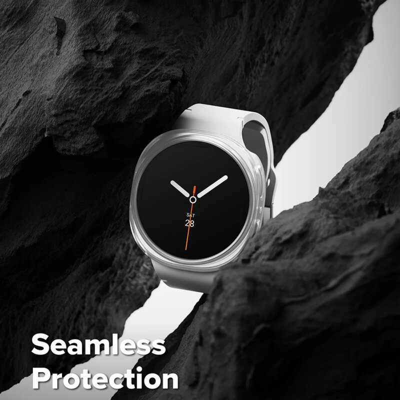 [Pachet 2x] Husa Samsung Galaxy Watch8 44mm Ringke Slim, clear/negru mat