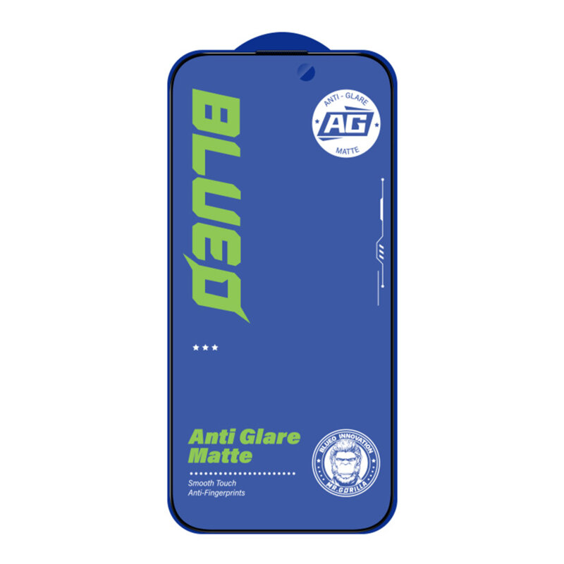 Folie mata iPhone 15 Blueo Anti-Glare Matte Glass, negru