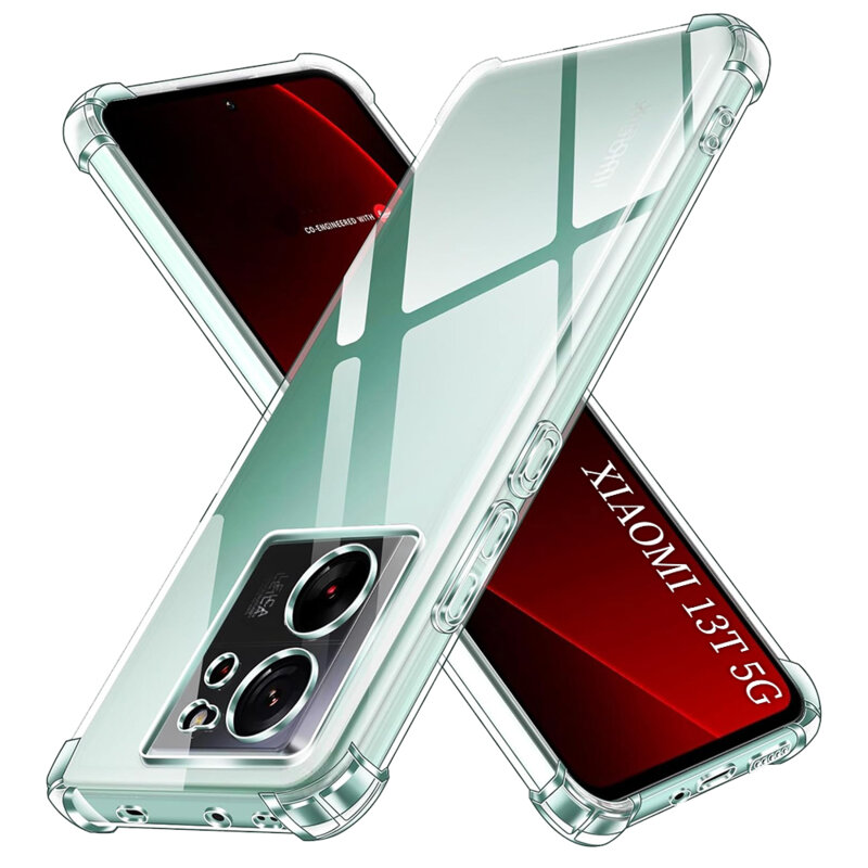 Husa Xiaomi 13T Techsuit Shockproof Clear Silicone, transparenta
